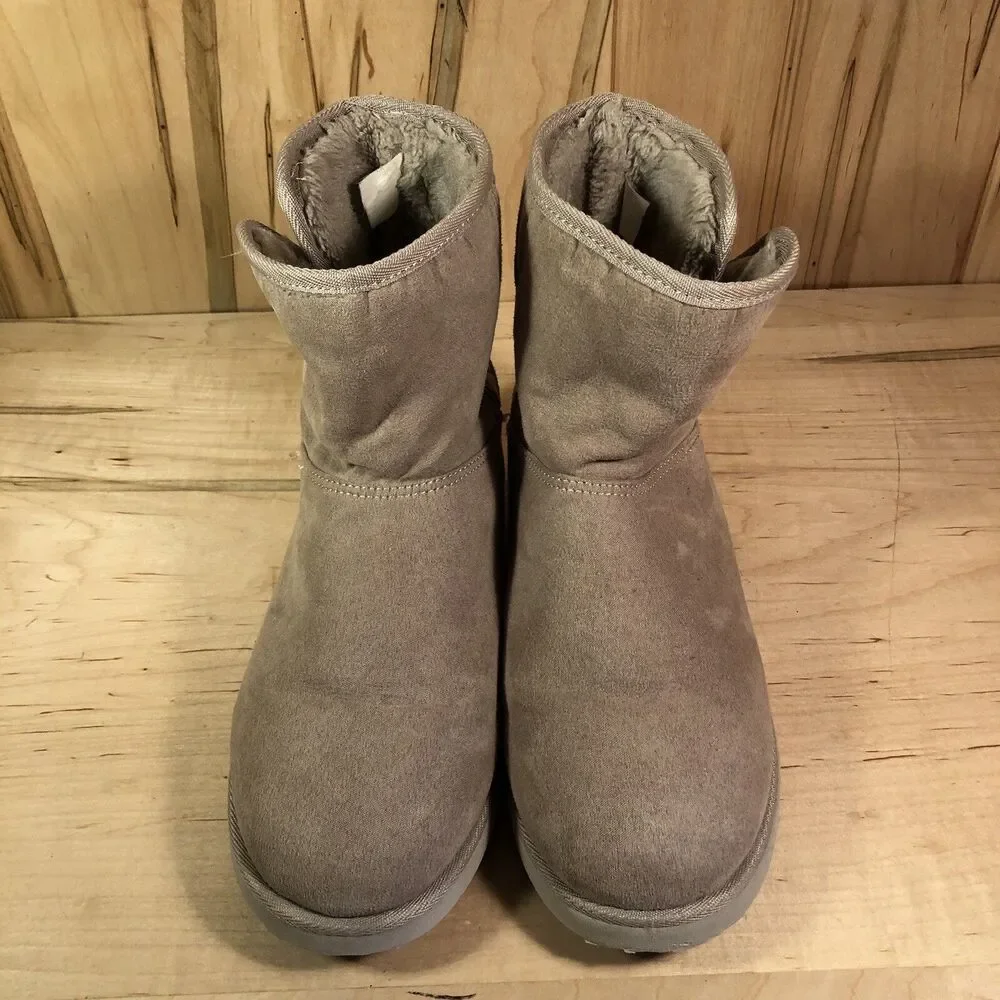 OLD NAVY Womens Brown Faux Suede Boots Size 8